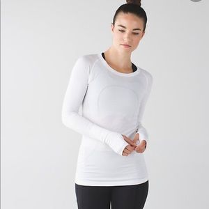 Lululemon White Swiftly Long Sleeve